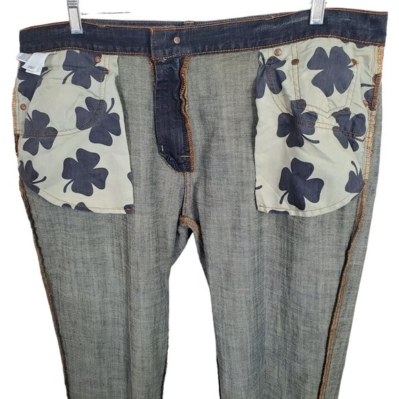 Lucky Brand Mens Size 40 x 30 Jeans Denim 221 Original Straight Stretch 5 Pocket - Picture 10 of 13